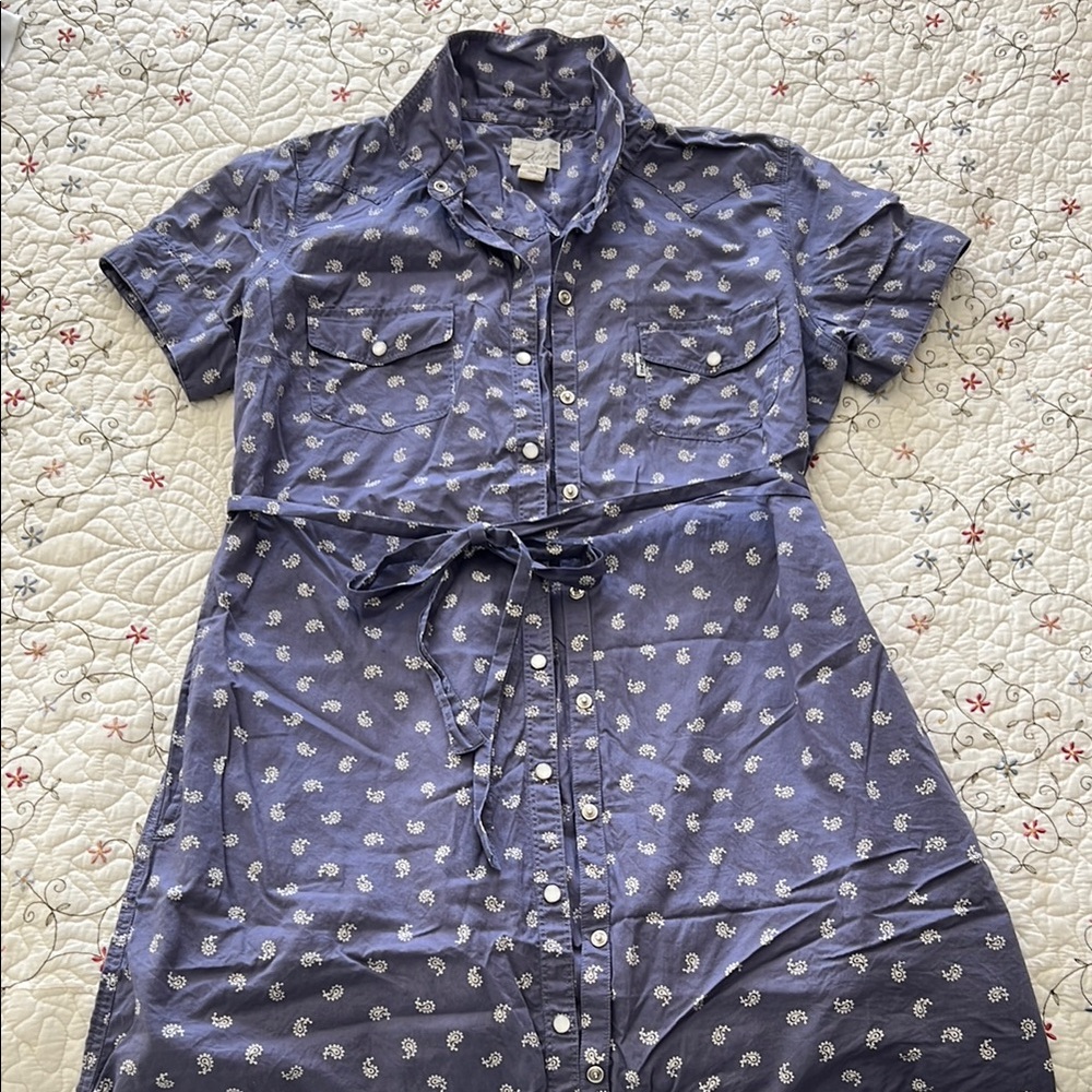 Levi's Purple Button-Up Dress